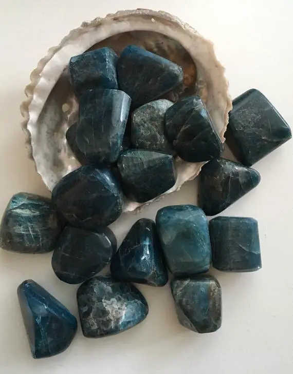 Blue Apatite Premium Tumbled Stone, Blue Apatite, Healing Stones, Healing Crystal, Chakra Stones, Spiritual Stone, Gemstone