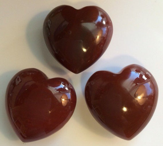 Carnelian Gemstone Puffy Heart, 45mm, Spiritual Stone, Healing Stone, Healing Crystal, Chakra