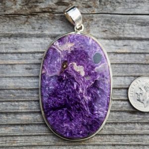 Shop Charoite Pendants! Charoite Pendant – Stunning Charoite Sterling Silver Pendant – Siberian Charoite – Genuine Charoite Necklace – Siberian Charoite pendant | Natural genuine Charoite pendants. Buy crystal jewelry, handmade handcrafted artisan jewelry for women.  Unique handmade gift ideas. #jewelry #beadedpendants #beadedjewelry #gift #shopping #handmadejewelry #fashion #style #product #pendants #affiliate #ad
