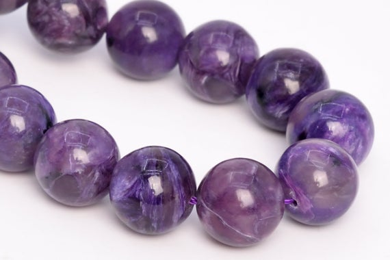 13mm Deep Color Charoite Beads Russia Grade A+ Genuine Natural Gemstone Half Strand Round Loose Beads 7.5" Bulk Lot Options (108985h-2838)