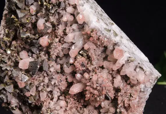Large Red Crystal Quartz Cluster(hematite Inclusion) Chalcopyrite Lepidocrocite Galena/pink Strawberry/dolomite Mineral Specimen/super 7