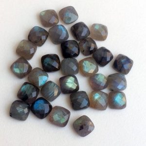 Shop Labradorite Cabochons! 10mm Labradorite Rose Cut Cushion Cut Cabochons, Labradorite Faceted Square Flat Back Cabochons For Jewelry (5Pcs To 10pcs Options) – KS3599 | Natural genuine stones & crystals in various shapes & sizes. Buy raw cut, tumbled, or polished gemstones for making jewelry or crystal healing energy vibration raising reiki stones. #crystals #gemstones #crystalhealing #crystalsandgemstones #energyhealing #affiliate #ad