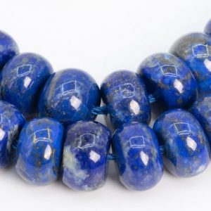 Shop Lapis Lazuli Rondelle Beads! Genuine Natural Afghanistan Lapis Lazuli Gemstone Beads 9×5-8MM Deep Blue Rondelle A Quality Loose Beads (108744) | Natural genuine rondelle Lapis Lazuli beads for beading and jewelry making.  #jewelry #beads #beadedjewelry #diyjewelry #jewelrymaking #beadstore #beading #affiliate #ad