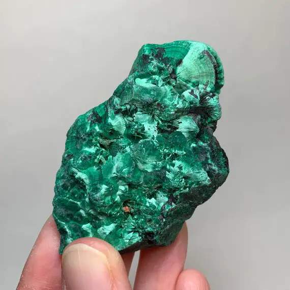 2.8" Malachite Crystal Cluster - Fibrous Raw Natural Mineral Specimen - Collectable - Meditation Crystal - Healing Crystal- From Congo- 122g