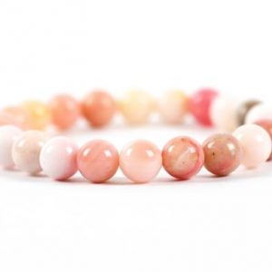 Shop Opal Jewelry! Pink Opal Bracelet | Gemstone Healing Bracelet Soft Pink Beads | Handmade Gemstone Jewelry, unique-gift-for-wife | Natural genuine Opal jewelry. Buy crystal jewelry, handmade handcrafted artisan jewelry for women.  Unique handmade gift ideas. #jewelry #beadedjewelry #beadedjewelry #gift #shopping #handmadejewelry #fashion #style #product #jewelry #affiliate #ad