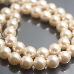 Shop Pearl Beads! 6mm/8mm/10mm/12mm South Sea Shell Pearl Smooth and Round Beads,15 inches one starand | Natural genuine beads Pearl beads for beading and jewelry making.  #jewelry #beads #beadedjewelry #diyjewelry #jewelrymaking #beadstore #beading #affiliate #ad
