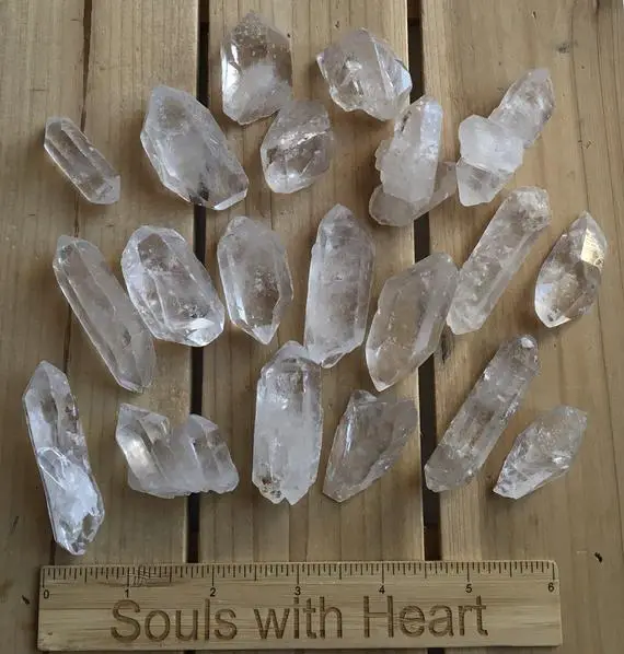 Clear Quartz Double Terminated Point, Healing Stone, Healing Crystal, Spiritual Stone, Meditation