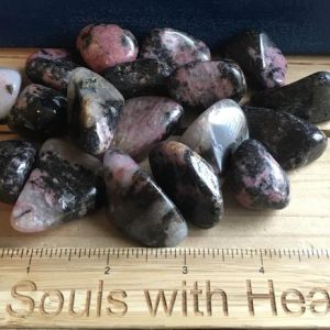Shop Rhodonite Stones & Crystals! Rhodonite Healing Stones from Brazil, Healing Crystal,Chakra Stone, Spiritual Stone | Natural genuine stones & crystals in various shapes & sizes. Buy raw cut, tumbled, or polished gemstones for making jewelry or crystal healing energy vibration raising reiki stones. #crystals #gemstones #crystalhealing #crystalsandgemstones #energyhealing #affiliate #ad
