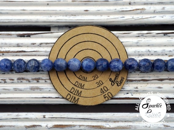 Blue Sapphire Faceted Round Beads 8-8.5mm (etb01019) Rare/unique Jewelry/vintage Jewelry/gemstone Necklace