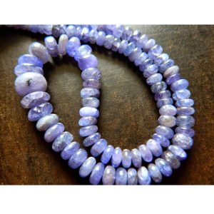 Tanzanite Beads, Tanzanite Jewelry, Rondelle Beads, 5mm To 11mm Each, 18 Inch Full Strand, 130 Pieces Approx | Natural genuine rondelle Tanzanite beads for beading and jewelry making.  #jewelry #beads #beadedjewelry #diyjewelry #jewelrymaking #beadstore #beading #affiliate #ad