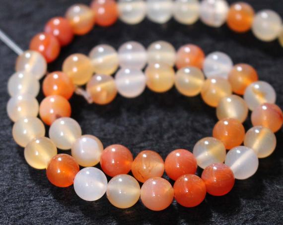 Natural  Red Agate Smooth And Round Stone Beads,6mm/8mm/10mm/12mm Agate Wholesale Bulk Beads Supply,15 Inches One Starand