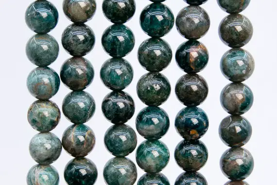 Genuine Natural Apatite Gemstone Beads 10mm Brown Blue Green Round B Quality Loose Beads (109166)