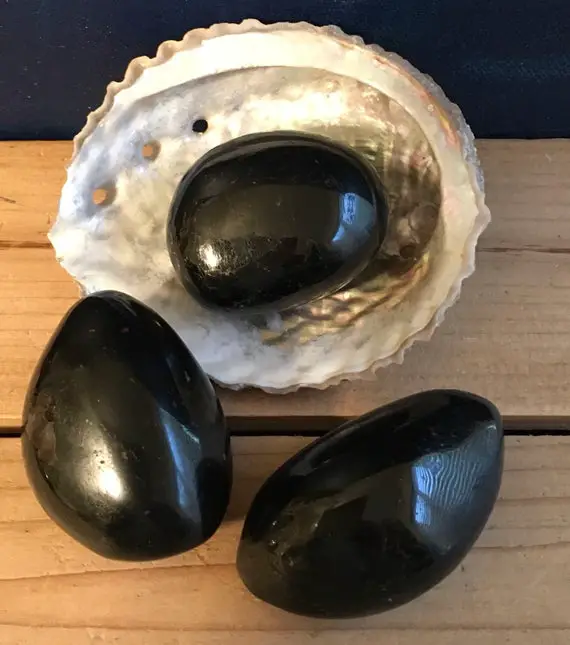Black Tourmaline Polished Gallet Stones, Healing Stones, Healing Crystal, Chakra Stones, Spiritual Stone, Gemstone