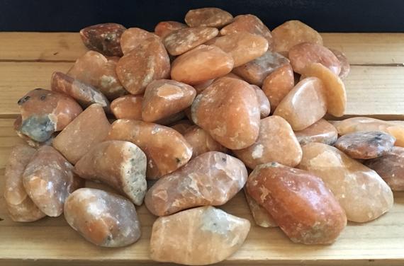 Orange Calcite Tumbled Stone, Healing Stone, Healing Crystal, Chakra Stones, Spiritual Stone