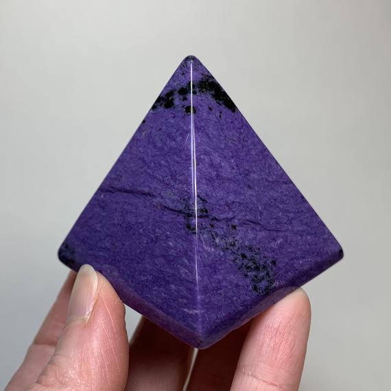 Charoite Pyramid - Natural Crystal - Genuine Polished Stone - Healing Crystal - Meditation Stone - Display - Collectible - Gift- From Russia