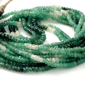 Shop Emerald Faceted Beads! 2.5-3mm Emerald Beads, Natural Emerald Faceted Rondelle Beads, 9 Inches Shaded Green Emerald For Necklace – PGPA153 | Natural genuine faceted Emerald beads for beading and jewelry making.  #jewelry #beads #beadedjewelry #diyjewelry #jewelrymaking #beadstore #beading #affiliate #ad