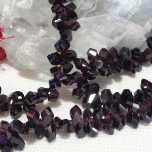 Garnet Faceted Twist Drop Beads, 11mm 7 In, Natural Garnet, Briolettes Bead, Teardrops, Step Cut Twisted Drop Beads, January Birthstone | Natural genuine other-shape Gemstone beads for beading and jewelry making.  #jewelry #beads #beadedjewelry #diyjewelry #jewelrymaking #beadstore #beading #affiliate #ad