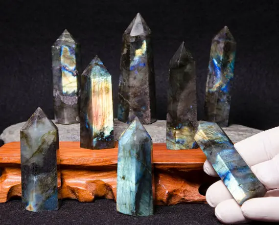 Best Beautiful Large Rainbow Sheen Hand Carved Labradorite Point/green Labradorite Polished Stone Tower/blue Labradorite Gemstone-1 Piece