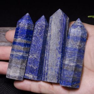 Shop Lapis Lazuli Points & Wands! 4Pcs Natural Lapis Lazuli Crystal Tower/Lapis Lazuli Point/Energy stone/Decor/Crystal Grid/reiki/Chakra/Special Gift/Blue Stone/Blue Crystal | Natural genuine stones & crystals in various shapes & sizes. Buy raw cut, tumbled, or polished gemstones for making jewelry or crystal healing energy vibration raising reiki stones. #crystals #gemstones #crystalhealing #crystalsandgemstones #energyhealing #affiliate #ad