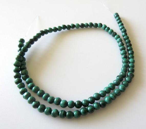 6mm Malachite Round Beads, Natural Malachite Beads, Wholesale Malachite Gemstones, 15 Inch Strand, Sold As 1 Strand/5 Strand, Sku-2987/1