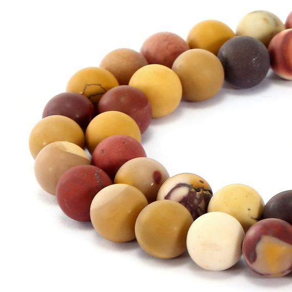 Mookaite Jasper Matte Round Beads 6mm 8mm 10mm 12mm 15.5" Strand