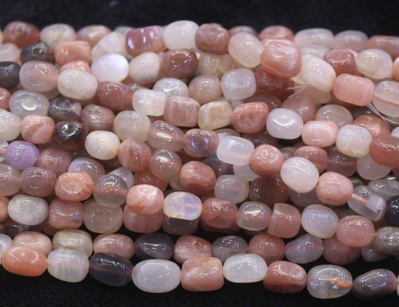 Natural Mixcolor Moonstone Nugget Beads,natural Moonstone Beads Wholesale Bulk Supply,15 Inches One Starand
