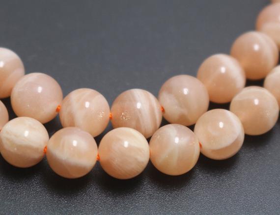 6mm/8mm/10mm/12mm Natural Moonstone Smooth And Round Beads,15 Inches One Starand
