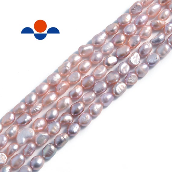 Purple Fresh Water Pearl Side Drill Nugget Beads 4mm 6mm 8mm 10mm 14" Strand