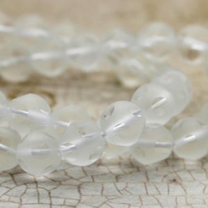 Shop Quartz Crystal Faceted Beads! Natural Clear Matte Quartz Round Faceted Loose Gemstone Beads (4mm 6mm 8mm 10mm) – RNF01 | Natural genuine faceted Quartz beads for beading and jewelry making.  #jewelry #beads #beadedjewelry #diyjewelry #jewelrymaking #beadstore #beading #affiliate #ad