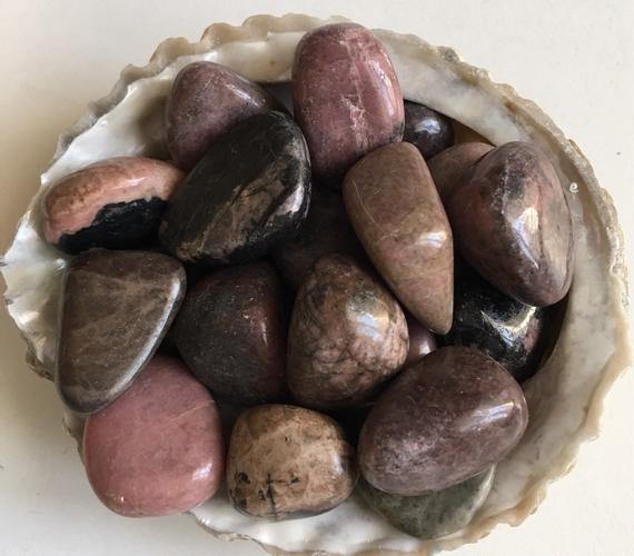 Rhodonite Small Healing Stones From Brazil, Healing Crystal,chakra Stone, Spiritual Stone