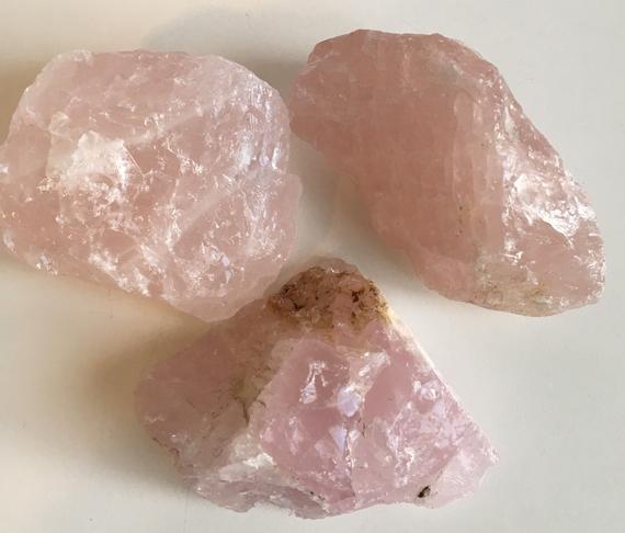 Rose Quartz Raw Stone, Premium Rose Quartz, Heart Chakra Stone, Healing Stones And Crystals