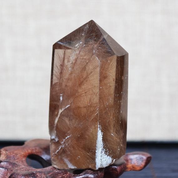 Clear Red Rutilated Quartz Point/rutile Included Crystal Tower/crystal Specimen-63*31*25 Mm 71 G