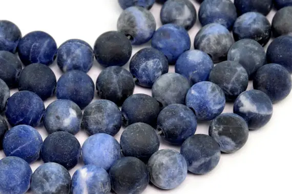 Matte Sodalite Beads Grade Aaa Genuine Natural Gemstone Round Loose Beads 4mm 6mm 8mm 15mm Bulk Lot Options