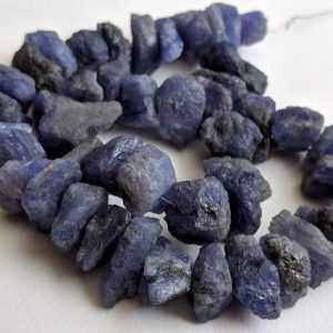 13-20mm Raw Tanzanite Stones, Natural Loose Raw Gemstone, Tanzanite Rough Bead, Tanzanite Nuggets For Jewelry (6.5IN To 13IN Options)- PDG79 | Natural genuine chip Tanzanite beads for beading and jewelry making.  #jewelry #beads #beadedjewelry #diyjewelry #jewelrymaking #beadstore #beading #affiliate #ad