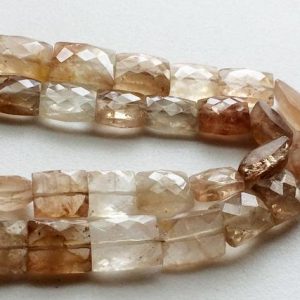 Shop Topaz Beads! 9-14mm Imperial Topaz Beads, Golden Champagne Imperial Topaz, Faceted Chewing Gum Cut Topaz, Imperial Topaz Necklace (4IN To 8IN Options) | Natural genuine beads Topaz beads for beading and jewelry making.  #jewelry #beads #beadedjewelry #diyjewelry #jewelrymaking #beadstore #beading #affiliate #ad