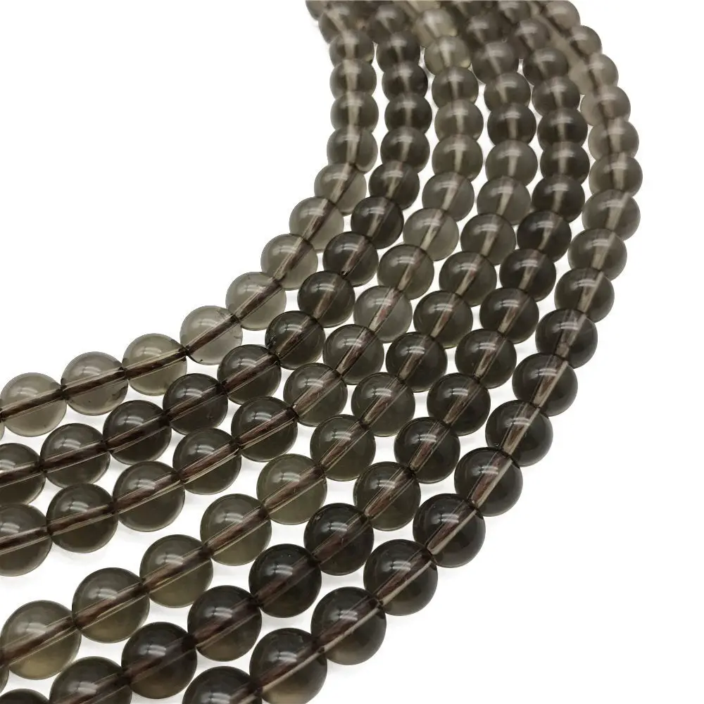 8mm Smoky Quartz Beads, Round Gemstone Beads, Wholesale Beads