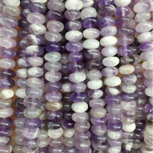 Shop Amethyst Rondelle Beads! 6x4mm Amethyst Rondelle Beads,Natural Amethyst Beads, Wholesale Gemstone ,Per strand | Natural genuine rondelle Amethyst beads for beading and jewelry making.  #jewelry #beads #beadedjewelry #diyjewelry #jewelrymaking #beadstore #beading #affiliate #ad