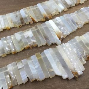 Rectangle Agate Stick Beads Long Agate Point beads Chalcedony Slice Beads Graduated Top Drilled Natural Agate Gemstone beads supplies 15.5" | Natural genuine other-shape Gemstone beads for beading and jewelry making.  #jewelry #beads #beadedjewelry #diyjewelry #jewelrymaking #beadstore #beading #affiliate #ad