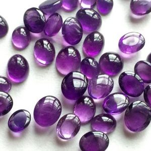Shop Amethyst Cabochons! 6x8mm – 9x11mm Amethyst Cabochon Plain Oval Lot, Purple Amethyst Oval Gems For Jewelry, Loose Amethyst Gems (5Pcs To 10Pcs Options)  – KS112 | Natural genuine stones & crystals in various shapes & sizes. Buy raw cut, tumbled, or polished gemstones for making jewelry or crystal healing energy vibration raising reiki stones. #crystals #gemstones #crystalhealing #crystalsandgemstones #energyhealing #affiliate #ad