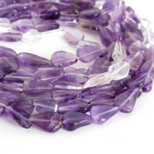 Shop Amethyst Bead Shapes! Shaded Amethyst Bead Strand, Flat Pear, Genuine Amethyst, Full Strand, 13Inch Strand, Amethyst202 | Natural genuine other-shape Amethyst beads for beading and jewelry making.  #jewelry #beads #beadedjewelry #diyjewelry #jewelrymaking #beadstore #beading #affiliate #ad