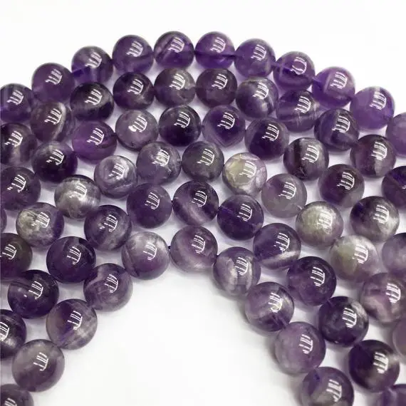 8mm Amethyst Beads, Round Gemstone Beads, Wholesale Beads