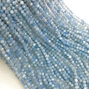 Shop Aquamarine Faceted Beads! Faceted Aquamarine Beads, Round Gemstone Beads, Wholesale Beads, 3mm, 4mm | Natural genuine faceted Aquamarine beads for beading and jewelry making.  #jewelry #beads #beadedjewelry #diyjewelry #jewelrymaking #beadstore #beading #affiliate #ad