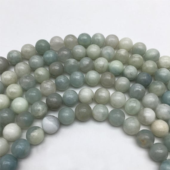 8mm Aquamarine Beads, Round Gemstone Beads, Wholesale Beads