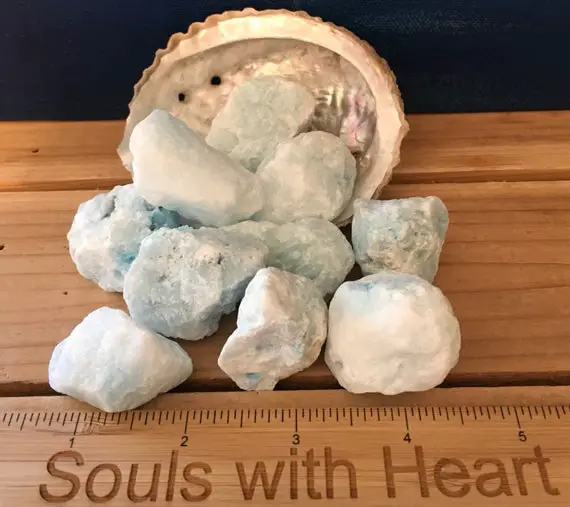 Blue Aragonite Raw Stone, Uplifting And Calming Healing Stone, Manifesting Stone, Healing Crystal, Chakra Stone, Spiritual Stone