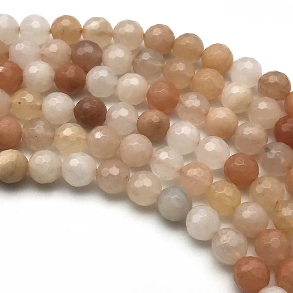 8mm Faceted Pink Aventurine Beads, Round Gemstone Beads, Wholesale Beads
