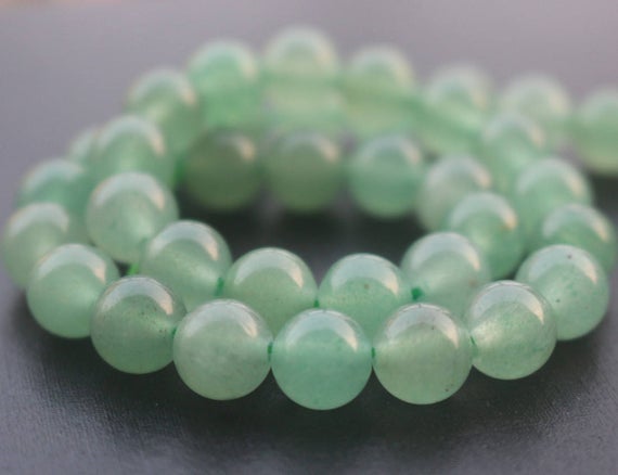 Green Aventurine Gemstone Beads,4mm/6mm/8mm/10mm/12mm Natural Smooth And Round Stone Beads,15 Inches One Starand