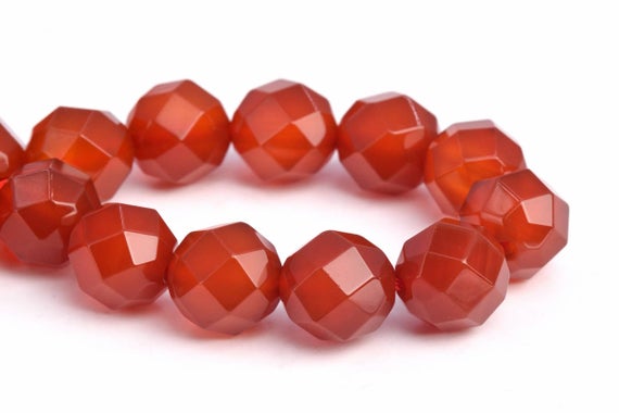 10mm Carnelian Beads Aaa Genuine Natural Gemstone Half Strand Faceted Round Square Cut Loose Beads 7.5" Bulk Lot 1,3,5,10,50 (103194h-730)
