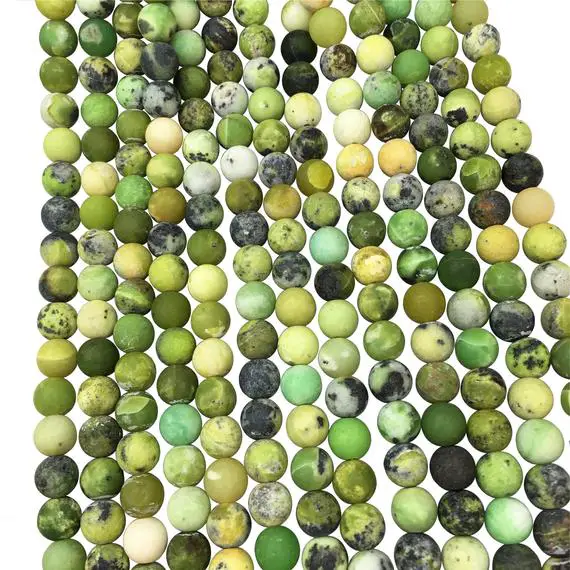 10mm Matte Chrysoprase Beads, Round Gemstone Beads, Wholesale Beads