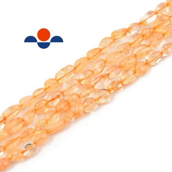 Natural Citrine Pebble Nugget Beads Approx 5-8mm 15.5" Strand