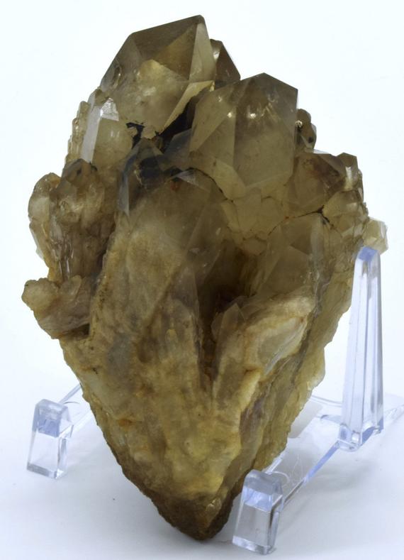 Natural Smoky Lightbrary Citrine  Cluster/ Kundalini Citrine / Congo Citrine 322 Grams